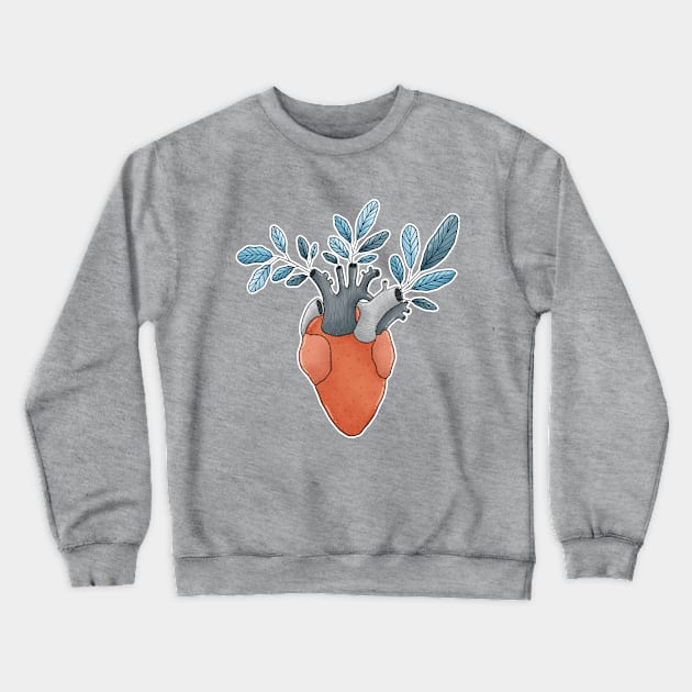 Blooming Heart Crewneck Sweatshirt by Tania Tania